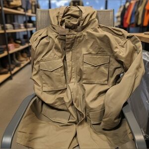 Men's Tan Hooded m-65 jacket